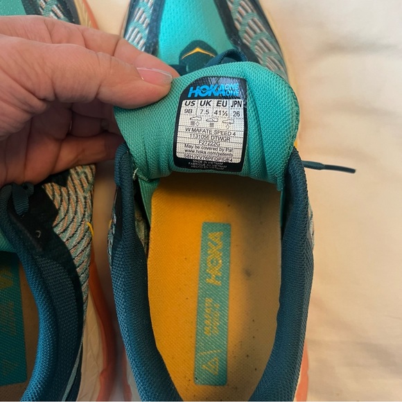 💚 Hoka Mafate Speed 4 Teal Running Shoe Women’s Size 9 - Picture 9 of 10